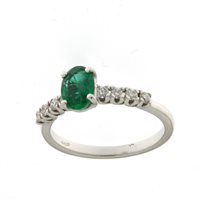 Anello Soranzo Gioielli Donna Pietre Preziose in Oro bianco Smeraldo 10139950-11 - 10139950-11